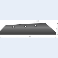 Лемех плужный РЗЗ.П-01-710СБ САМ 35 (ПЛЖ-31-702)  (Наплавленный, усиленный 12 мм)  (Плуг 8-корпус.) (г. Рубцовск)